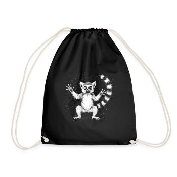 Lemur - Turnbeutel - Schwarz - Vorne