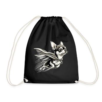 Super chien Chihuahua héros Cape Chi Chis cadeau - Sac de sport léger - noir - Devant