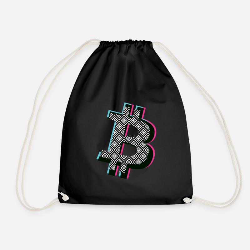 Bitcoin B Popart - Turnbeutel - Schwarz