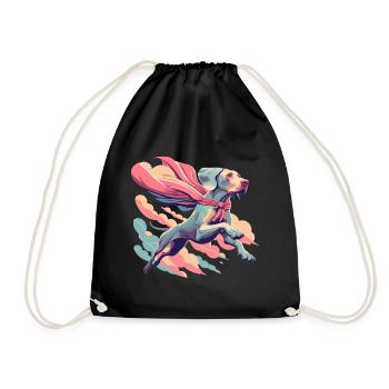 Super chien braque de Weimar Weimi Cape Cape cadeau - Sac de sport léger - noir - Devant