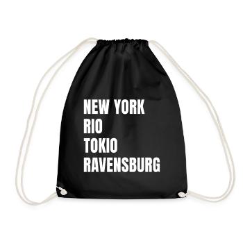New York Rio Tokio Ravensburg - Turnbeutel - Schwarz - Vorne