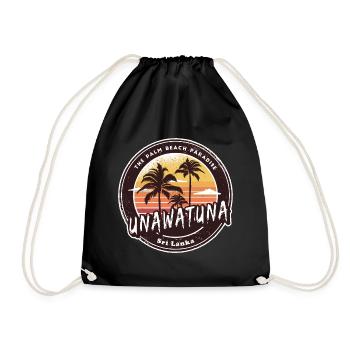Unawatuna Vintage Design - Drawstring Bag - black - Front