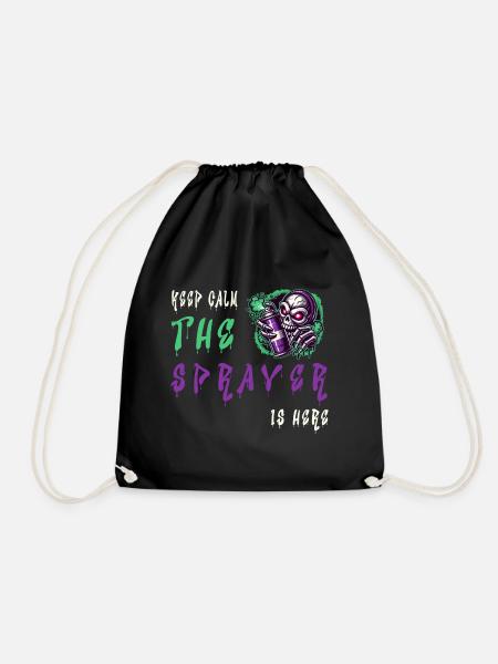 Keep Calm – The Sprayer - Turnbeutel - Schwarz