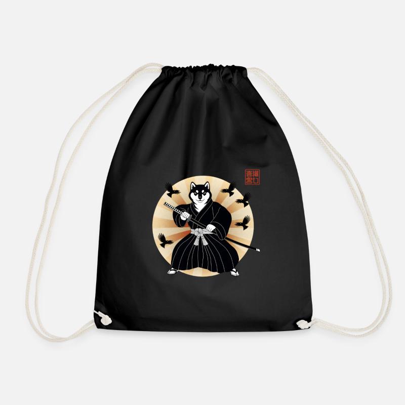 Shiba Samurai - Turnbeutel - Schwarz