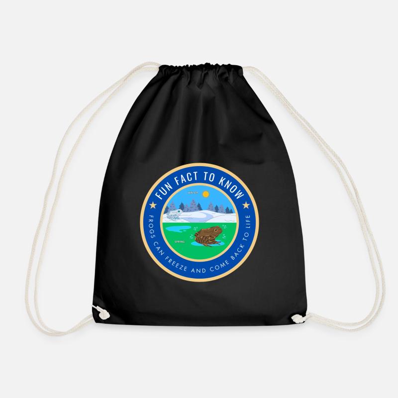 Frogs can freeze and come back to life - Drawstring Bag - black