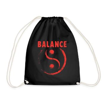 Yin and Yang Balance - Drawstring Bag - black - Front