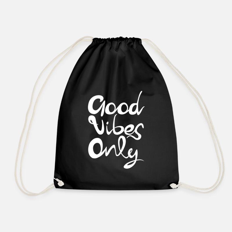 Ondes positives, message positif et optimiste - Sac de sport léger - noir