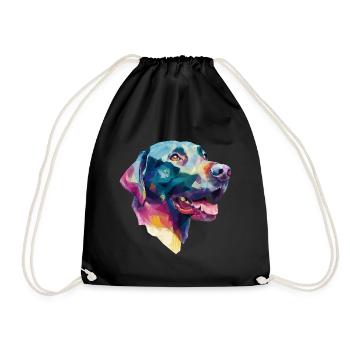 Conception Low Poly Labrador Retriever - Sac de sport léger - noir - Devant