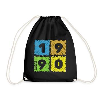 35. Écussons Geburtstag Farbige depuis 08/1990 - Sac de sport léger - noir - Devant