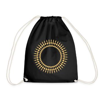 Radiant sun frame geometric - Drawstring Bag - black - Front