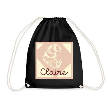 NOM CADEAUX CLAIRE LETTRE C - Sac de sport léger - noir - Devant