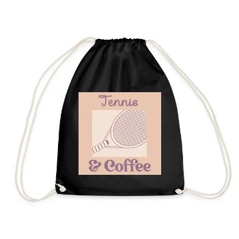 Tennis Coffee - Drawstring Bag - black - Front