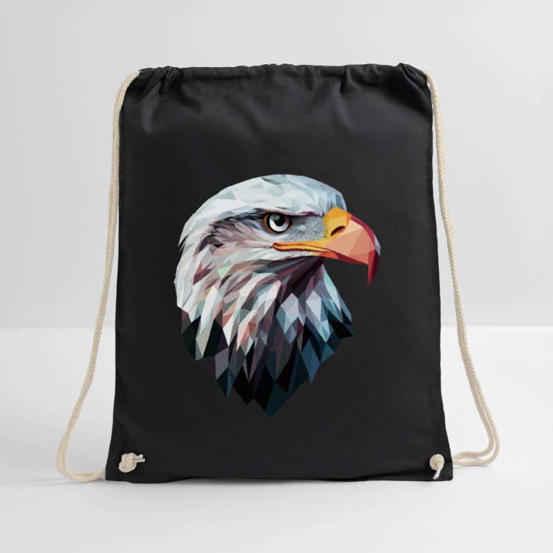 Conception de logo Eagle Head Low Poly Art Sac de sport léger