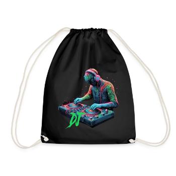 Disc jockey - Drawstring Bag - black - Front
