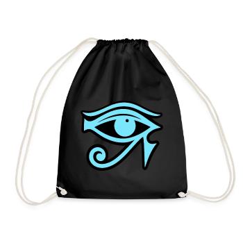 Symbole de l’œil d’Horus en Égypte - Sac de sport léger - noir - Devant