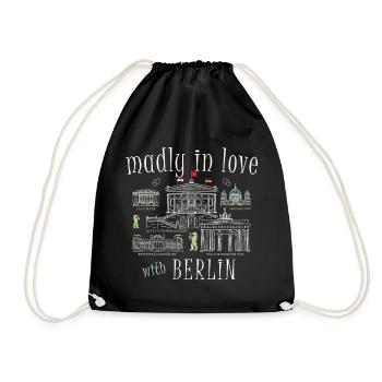 Berlin, Dessin À La Main - Sac de sport léger - noir - Devant