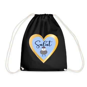 Seagull Salut in France - Drawstring Bag - black - Front