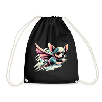 Super chien Chihuahua héros Cape Chi Chis cadeau - Sac de sport léger - noir - Devant