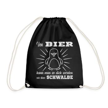Bier Spruch - Turnbeutel - Schwarz - Vorne