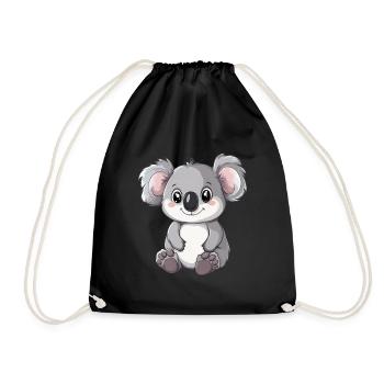Mignon bébé koala - Sac de sport léger - noir - Devant