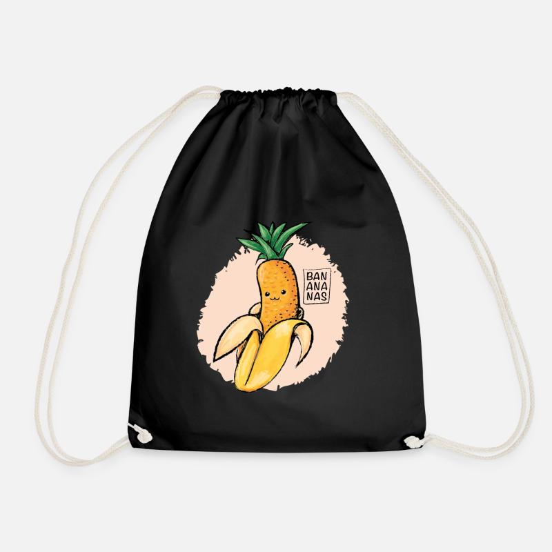 Banananas - Drawstring Bag - black