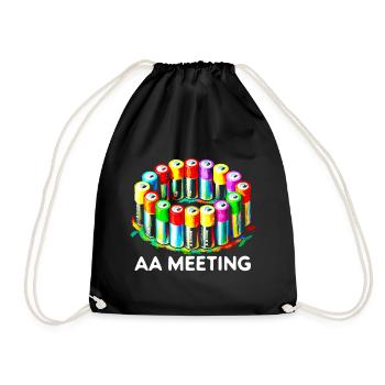 AA Meeting Piles Sobriété Humour T-Shirt - Sac de sport léger - noir - Devant
