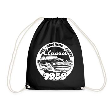 66th Birthday - Classic Musclecar 09/1959 - Drawstring Bag - black - Front
