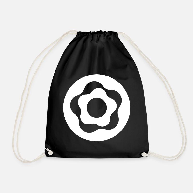 Doughnut - Drawstring Bag - black