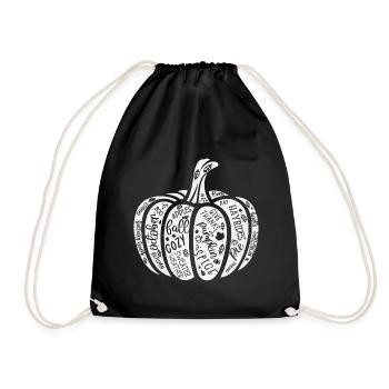 Citrouille Automne Citation Motif - Sac de sport léger - noir - Devant