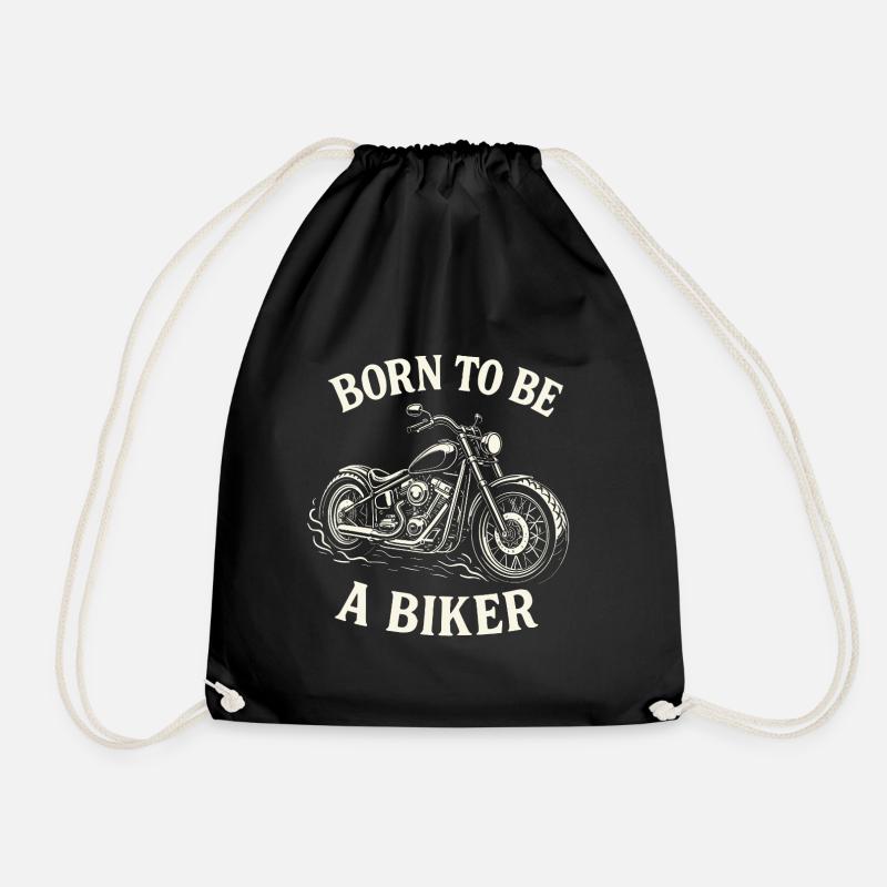 Born To Be A Biker Motorrad - Turnbeutel - Schwarz