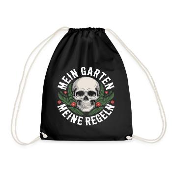 My garden, my rules - Drawstring Bag - black - Front