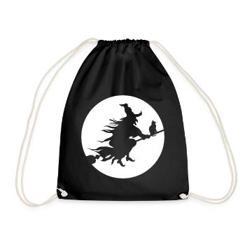 Hexe Halloween - Turnbeutel - Schwarz - Vorne