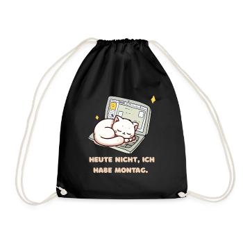 Not today, it's Monday - Drawstring Bag - black - Front