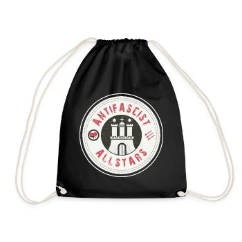 Antifascist Allstars – Hamburg shows its stance - Drawstring Bag - black - Front