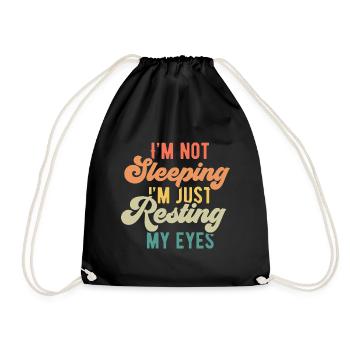 Personal Motivational T-Shirt with Humor - Drawstring Bag - black - Front