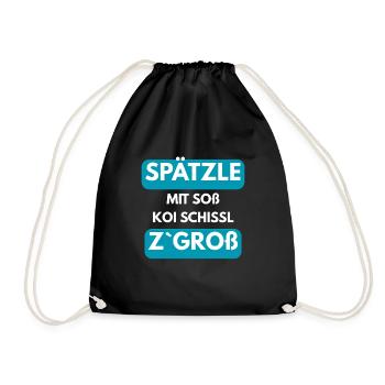 Spätzle à la sauce koi Schissl z’gross - Sac de sport léger - noir - Devant