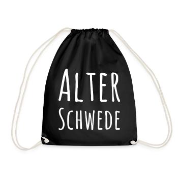 Alter Schwede Fun Design - Turnbeutel - Schwarz - Vorne