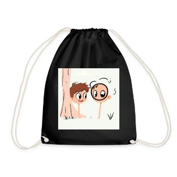 Croquis humoristique pour enfants avec breloque licorne - Sac de sport léger - noir - Devant
