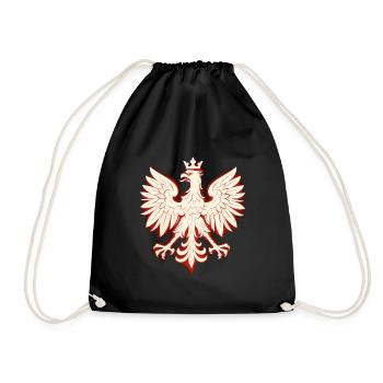 Pologne Polska Aigle drapeau patriotisme cadeau - Sac de sport léger - noir - Devant