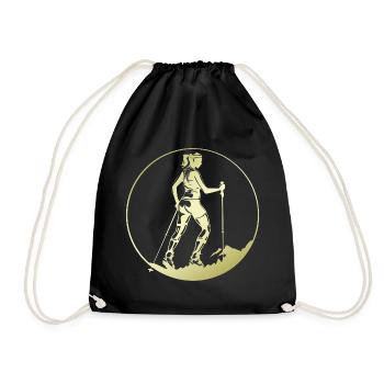 Silhouette de marche nordique - Sac de sport léger - noir - Devant