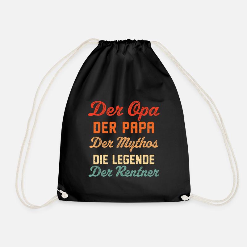 Opa Papa Rentner  - Turnbeutel - Schwarz