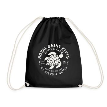 Saint Kitts Turtle Club Crest - Drawstring Bag - black - Front