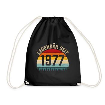 Legendary since 1977 – Born in 1977 - Drawstring Bag - black - Front