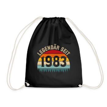 Legendary since 1983 – Born in 1983 - Drawstring Bag - black - Front