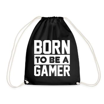Born to Be a Gamer - Bold Quote - Turnbeutel - Schwarz - Vorne