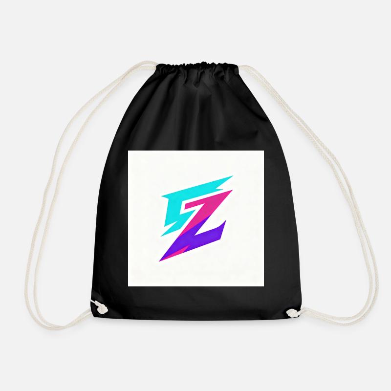 ZickZack Neon Gradient Logo - Turnbeutel - Schwarz