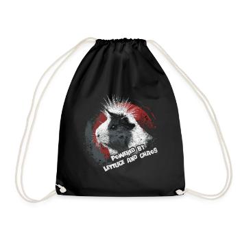 Guinea pig with funny saying - Drawstring Bag - black - Front