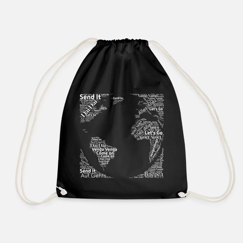 We Cheer For You - White - Drawstring Bag - black