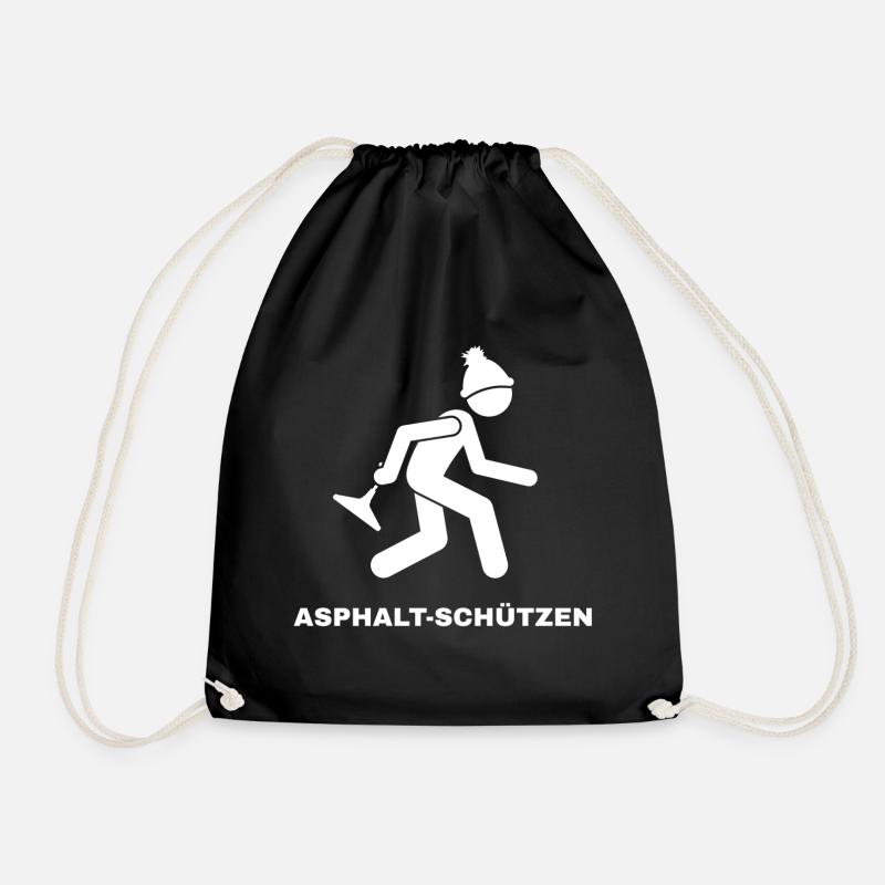 ASPHALT SHOOTERS - Drawstring Bag - black