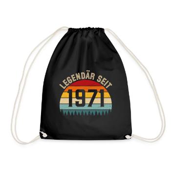 Legendary since 1971 – Born in 1971 - Drawstring Bag - black - Front